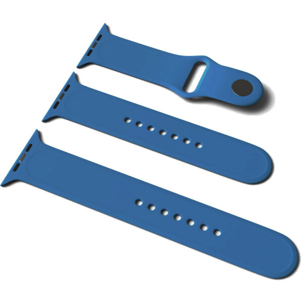 

Силиконовый ремешок для Apple Watch Sport Band 42 / 44 (S/M & M/L) 3pcs Синий / Blue Cobalt (125085)