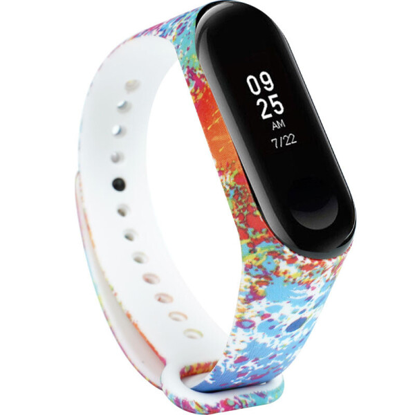 

Силиконовый ремешок с рисунком для Xiaomi Mi Band 3/4 Краски/Разноцветные (131425)