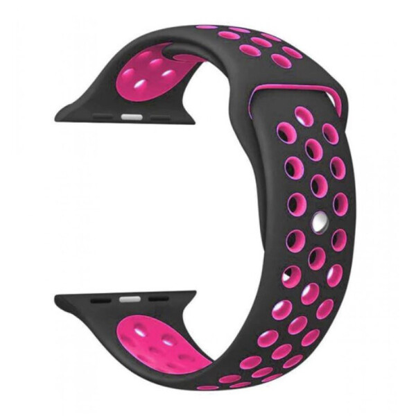 

Силиконовый ремешок Sport Nike+ для Amazfit/Samsung 20 mm black/pink (132328)