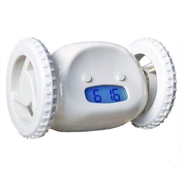 

Убегающий будильник на колесиках Alarm Run Белый