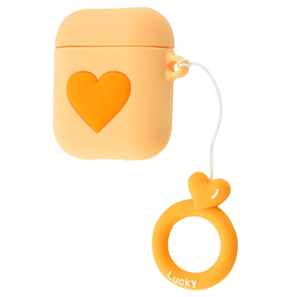 

Силиконовый футляр Lucky Heart series для наушников AirPods Оранжевый (106495)