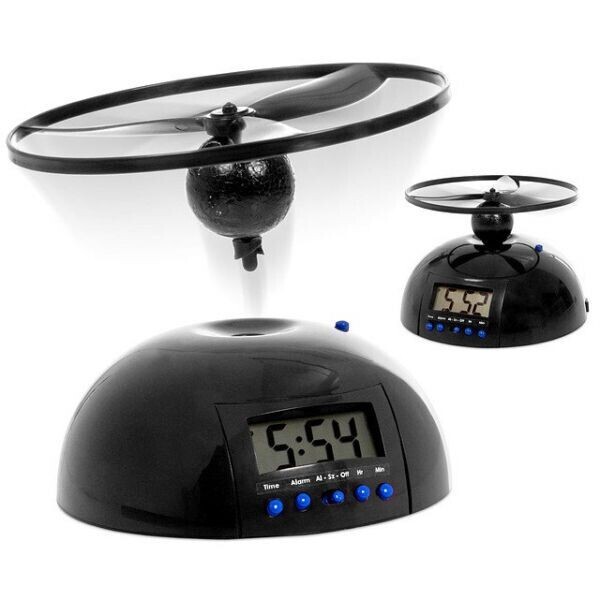 Летающий будильник с пропеллером Alarm Fly Черный