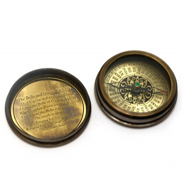 

Компас морской бронзовый Victorian pocket compas(D-6, H-2 см) Darshan
