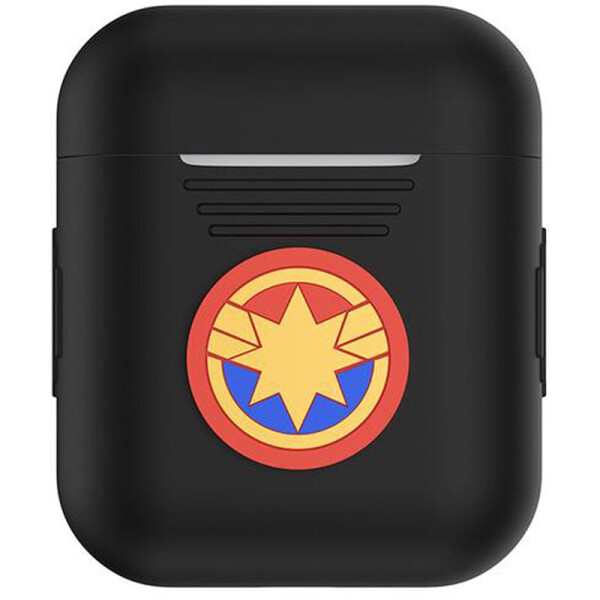 

Силиконовый футляр Marvel series для наушников AirPods Captain Marvel / Черный (101836)