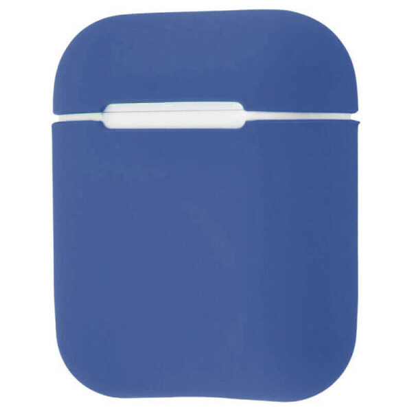 Силиконовый футляр для наушников Airpods Ultra Slim Синий / Midnight blue (143071)