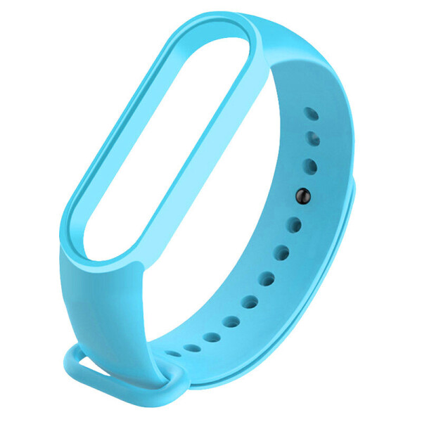 

Силиконовый ремешок для Xiaomi Mi Band 3/4 Голубой/Light Blue (142119)