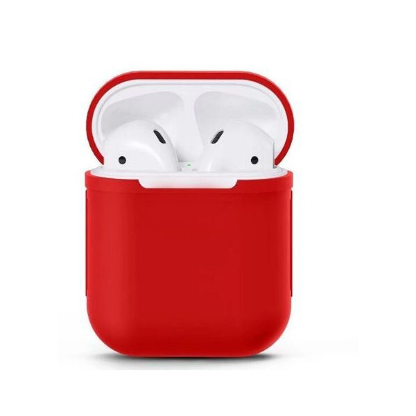 

Силиконовый футляр для наушников Airpods Slim Красный (96163)