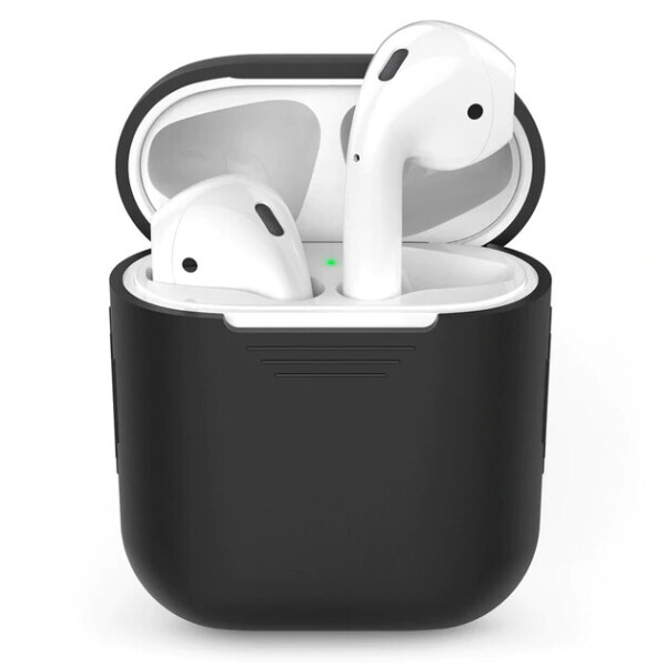 

Силиконовый футляр для наушников Airpods Slim Черный (103853)