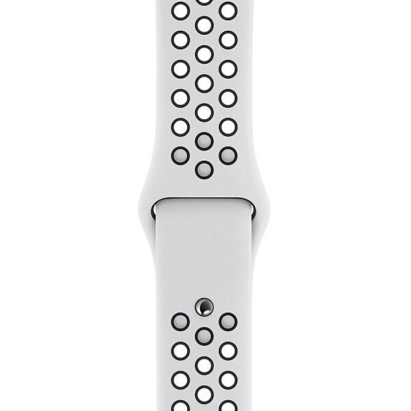 

Силиконовый ремешок Sport Nike+ для Apple watch 42mm / 44mm Серо - черный (142796)