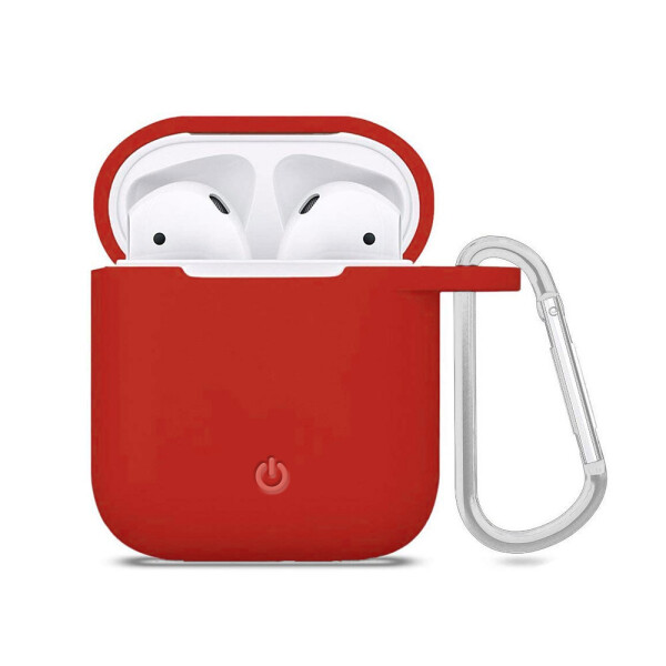 

Силиконовый футляр с карабином для наушников AirPods Красный / Red (82253)