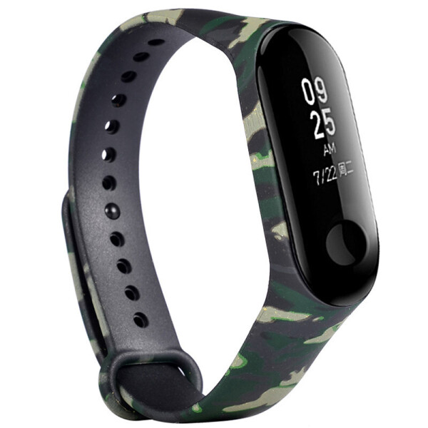 

Силиконовый ремешок с рисунком для Xiaomi Mi Band 3/4 Хаки/Зеленый (86878)
