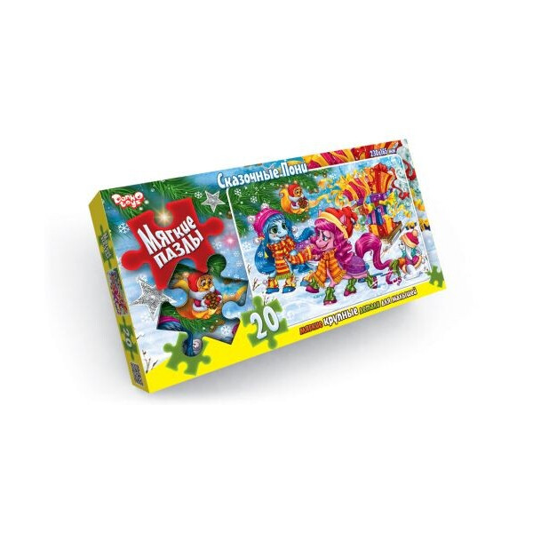 

Пазл мягкий Danko toys Сказочные пони: Новый год 20 элементов