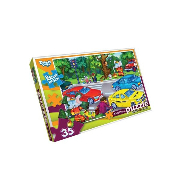 

Пазл мягкий Danko toys Слоны пожарные 35 элементов