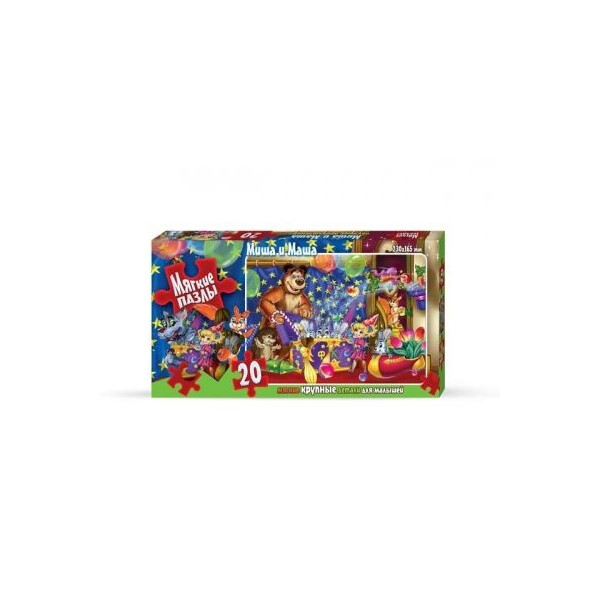 

Пазл мягкий Danko toys Маша и Медведь 2 20 элементов