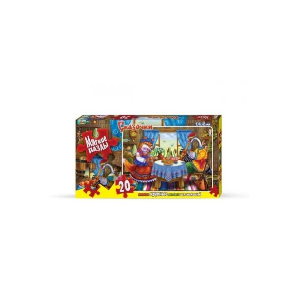 

Пазл мягкий Danko toys Сказочки: Лисица и Журавль 20 элементов