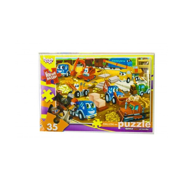 

Пазл мягкий Danko toys Машинки 35 элементов