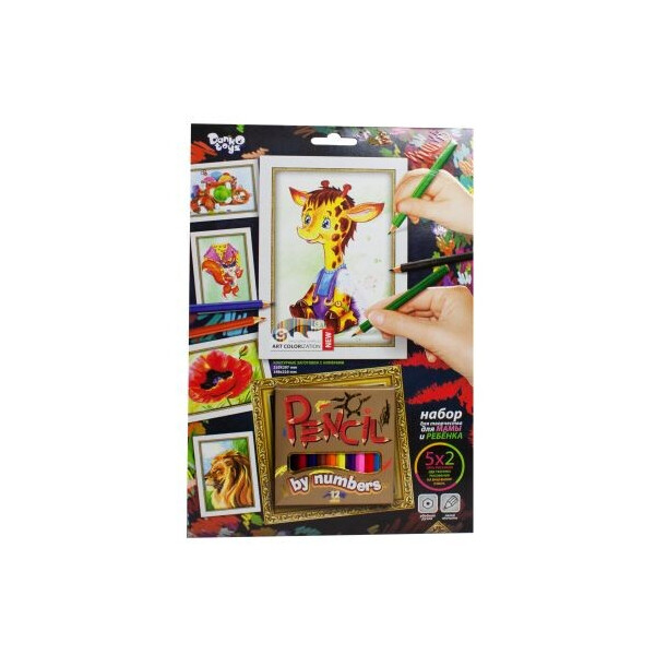 

Картина по номерам Danko toys Pencil by numbers: Жирафик