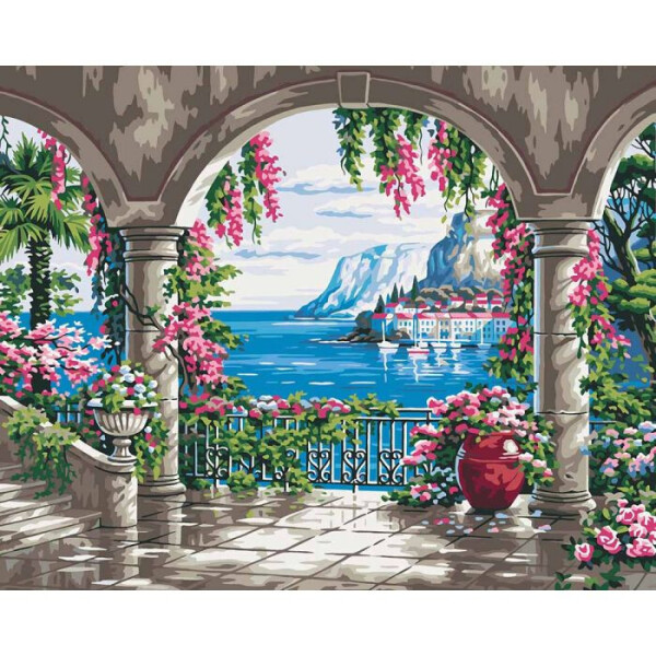 

Картина по номерам. Идейка Сельский пейзаж "Райское место 2" 40*50см (KHO2235)