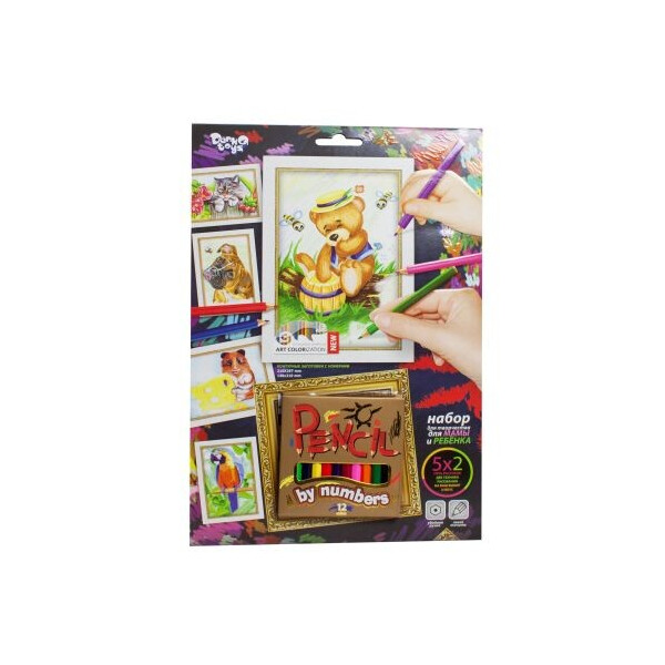 

Картина по номерам Danko toys Pencil by numbers: Мишутка