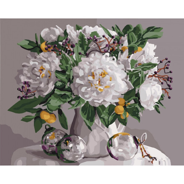 

Картина по номерам. Идейка "Ароматные пионы" 40*50см (KHO3054)