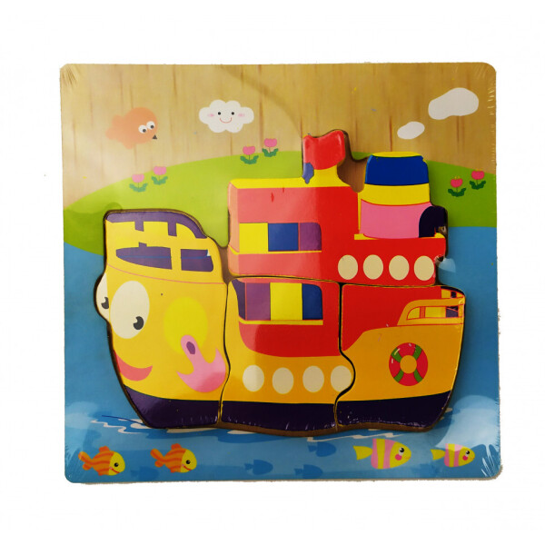 

Деревянная игрушка Пазлы MD 0904 (Кораблик)