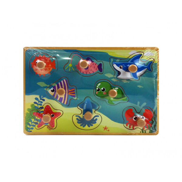 

Деревянная игрушка Рамка-вкладыш MD 2384-01 ( 2384-014 (Морские животные))