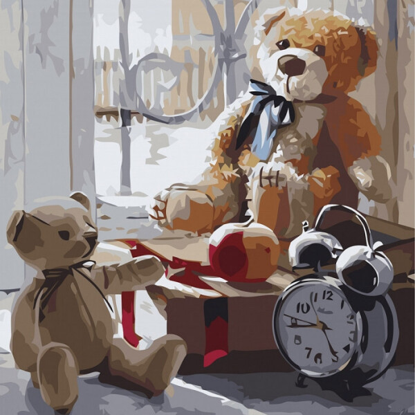 

Картина по номерам "Игрушки детства 2" 30*30см KHO2333