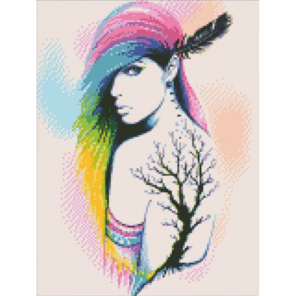 

Алмазная мозаика. "Леди очарование" 30*40см AM1010