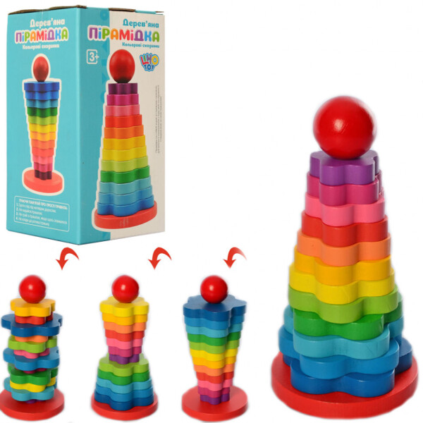 

Деревянная игрушка Пирамидка MD 1183