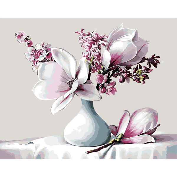 

Картина по номерам Rosa Rainbow Art Букет магнолий 50х40