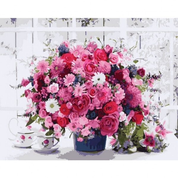 

Картина по номерам Rosa Rainbow Art Яркий букет 50х40