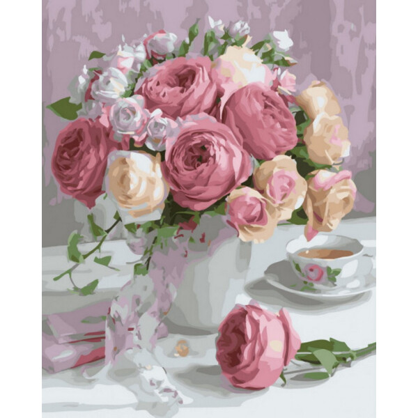 

Картина по номерам Rosa Rainbow Art Нежный букет роз 50х40