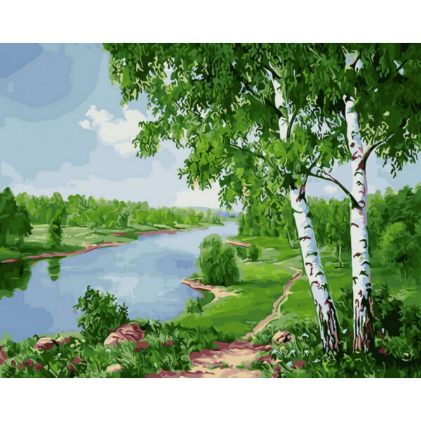 

Картина по номерам Rosa Rainbow Art Берёзки у реки 50х40 (76604)