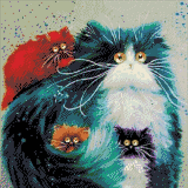 

Алмазная мозаика Идейка Дружное семейство 40x40 AM3002