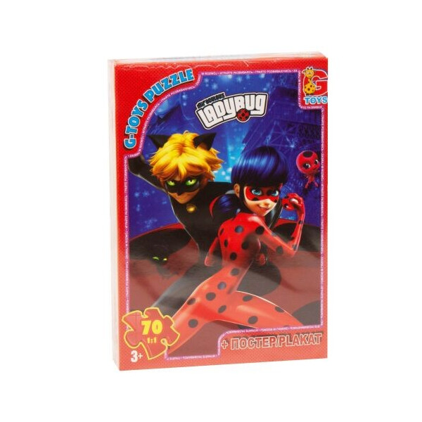 

Пазл G-toys Леди Баг + плакат 70 элементов