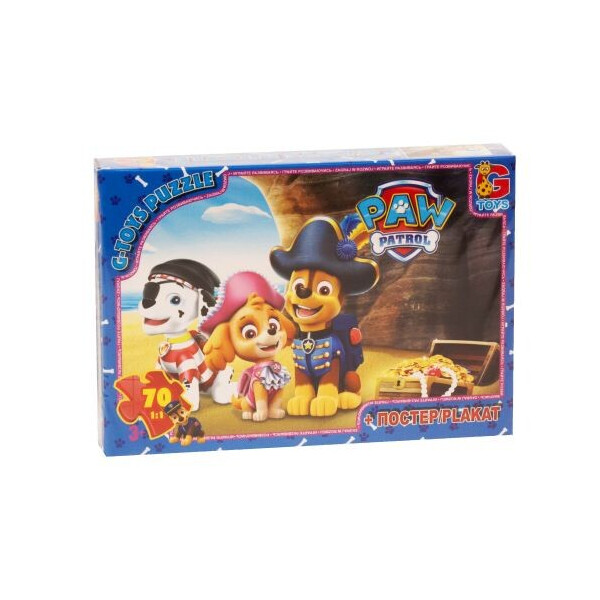 

Пазл G-toys Щенячий патруль + плакат 70 элементов (87876)