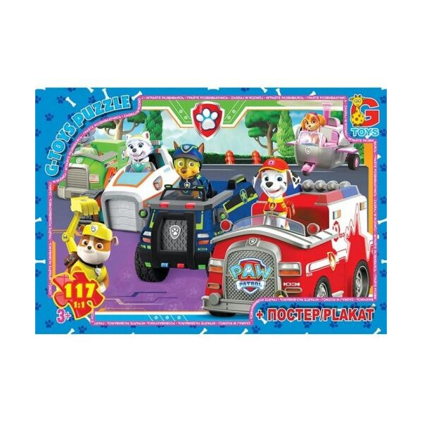

Пазлы G-toys Щенячий патруль 117 элементов (87902)