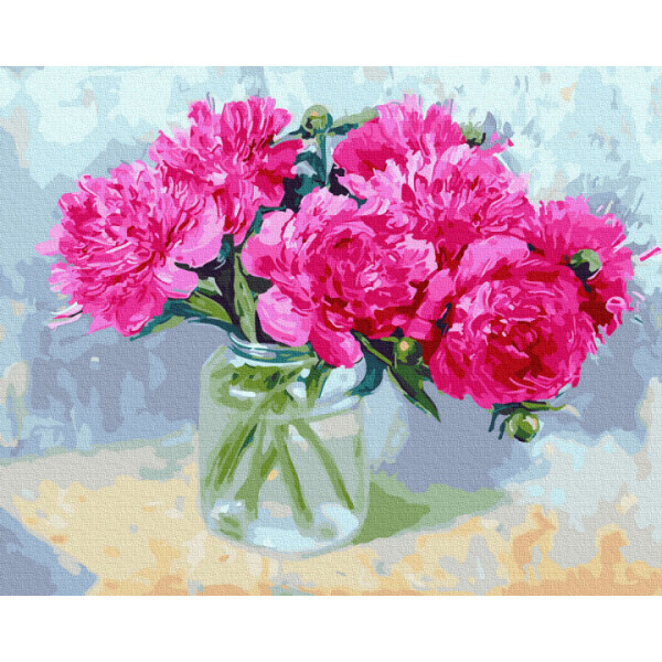 

Картина по номерам Rainbow Art Малиновые пионы Gх34126-RA
