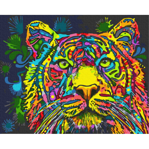 

Картина по номерам Rainbow Art Разноцветный тигр Gх34578-RA