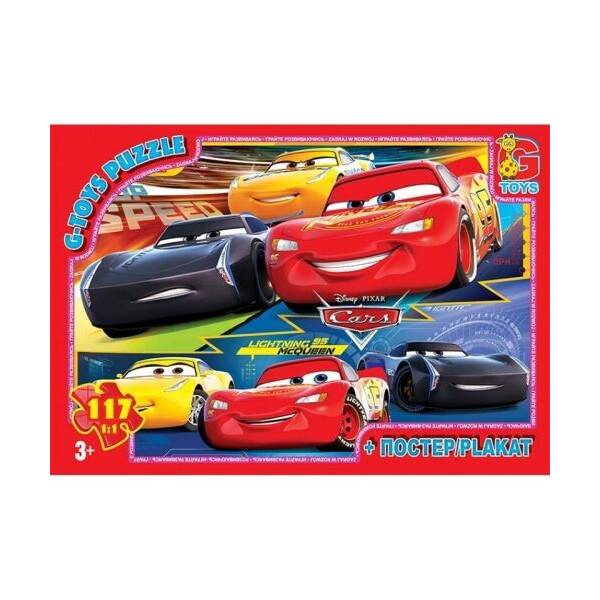 

Пазлы G-toys Тачки 117 элементов