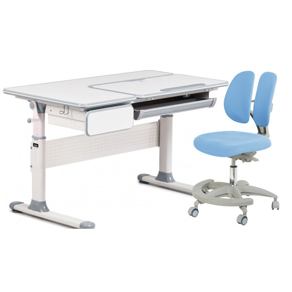 

Комплект парта Cubby Toru Grey + подростковое кресло для дома FunDesk Primo Blue