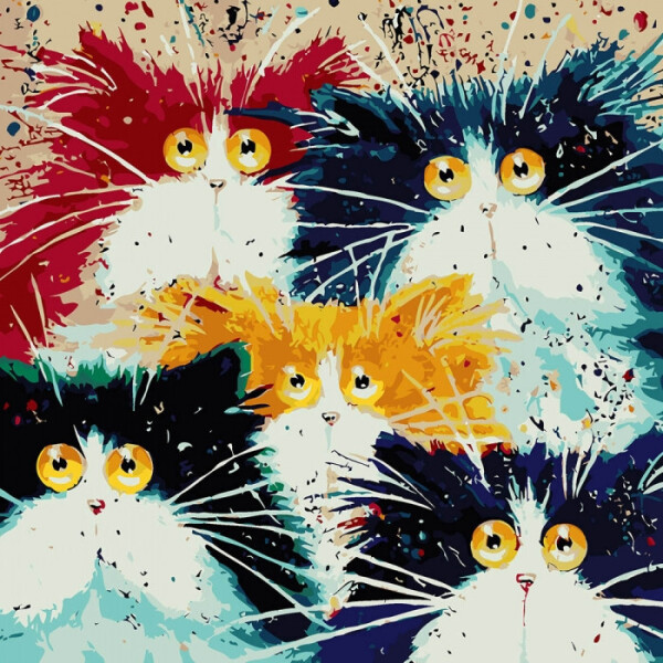 

Картина по номерам. Животные птицы Счастливое семейство 40х40см х KHO4038