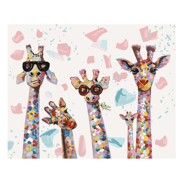 

Картина по номерам. Веселые жирафы 50х40см KHO4115