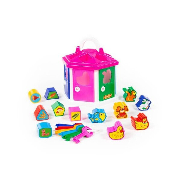 

Сортер Домик розовый 6011