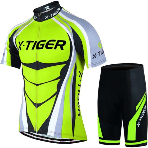 

Велокостюм X-Тiger QT/T1616 Green 3XL футболка короткий рукав+шорты велоформа