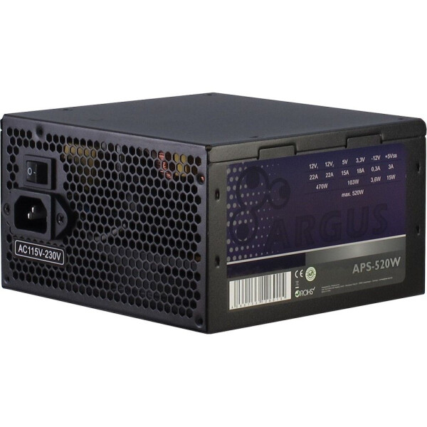 

Блок питания ПК Argus 520W (APS-520W)