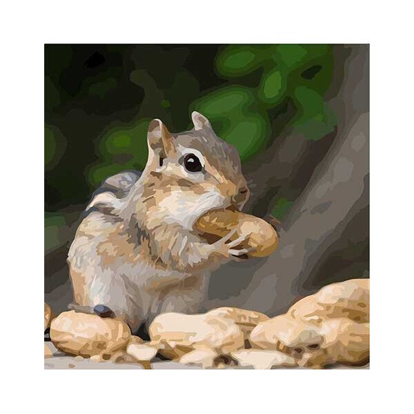 

Картина по номерам. Art Craft "Крошка бурундук" 40*40 см 11610-AC