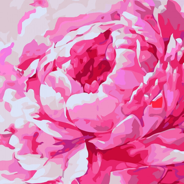 

Картина по номерам "Розовый пион 2" 30*30см KHO2949