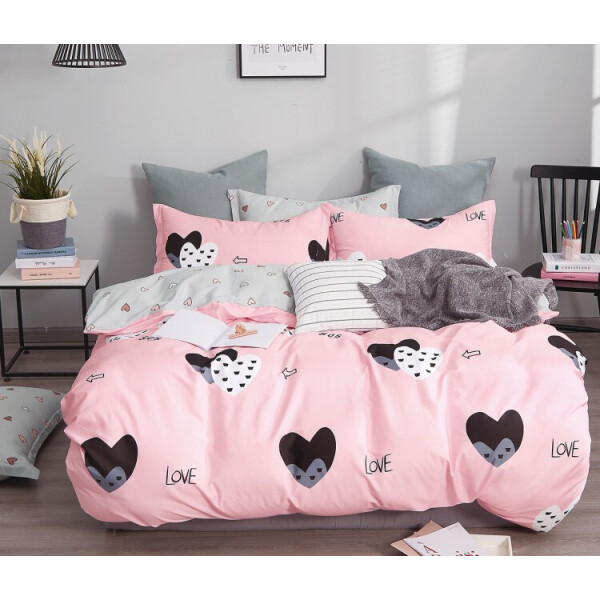 

Постельное белье Сердечки на Розовом, 220x250 см, Семейный Комплект