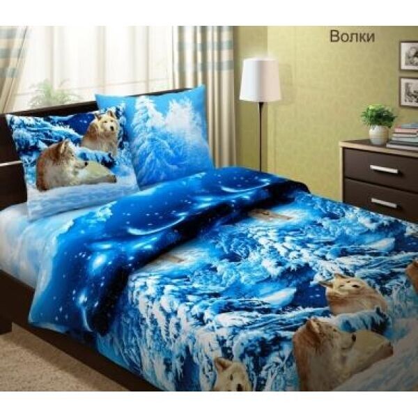 

Постельное Белье Волки 3Д, 150x220 см, Подростковый Комплект